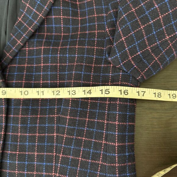 Rag & Bone Blazer Womens size 0 Nancie Wool Blend Plaid Jacket Career Academia - Picture 9 of 11